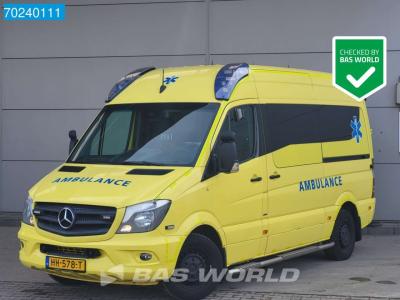Mercedes Sprinter 319 CDI Automaat Euro6 Complete NL Ambulance BRANCARD Ziekenwagen Rettungswagen 8m3 Airco en vente par BAS World B.V.