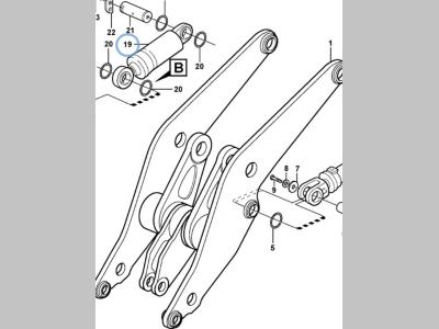 Volvo tilt cylinder for Volvo L180E and L180F en vente par Balavto