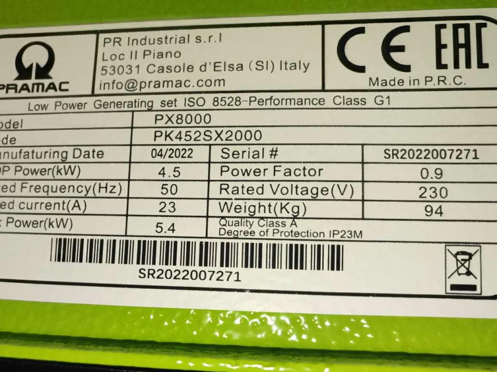Pramac PX8000 Photo 9