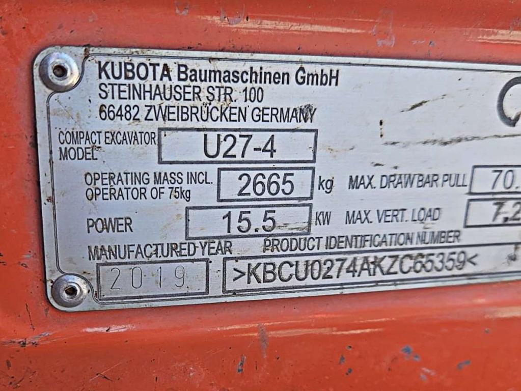 Kubota U27-4 Photo 7
