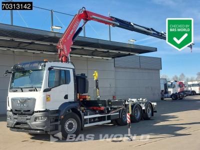 Man TGS 35.480 TGS 8X4 NEW! FASSI F275A Crane + HYVA 26-60 Hooklift Euro 6 en vente par BAS World B.V.