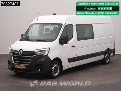 Renault Master 135PK Dubbel Cabine L4H2 LED Airco Parkeersensoren Werkplaatsinrichting Zwaailampen Euro6 L4 en vente par BAS World B.V.