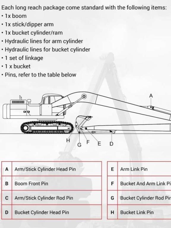 Hyundai long reach boom Photo 2