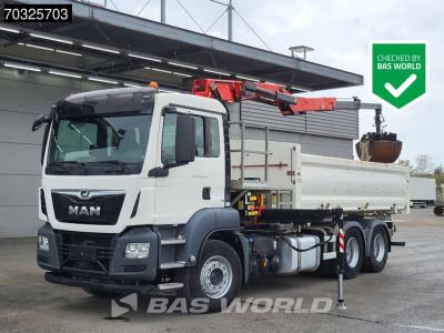 Man TGS 26.420 TGS 6X4 FASSI F165AZ.0.22 E-ACTIVE crane 2-way tipper Automatic Euro 6 en vente par BAS World B.V.
