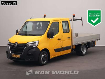 Renault Master 165PK Kraanwagen Maxilift Dubbel Cabine Dubbellucht Open Laadbak 3,5t Trekhaak LED Airco Cru en vente par BAS World B.V.