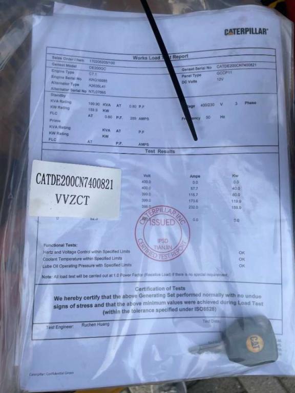 Caterpillar DE200GC - 200 kVA Stand-by Generator - DPX-18211 Photo 22
