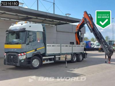 Renault T 460 6X2 EFFER 395/5S + JIB 4S Crane Kran Full Air Suspension Retarder Euro 6 en vente par BAS World B.V.