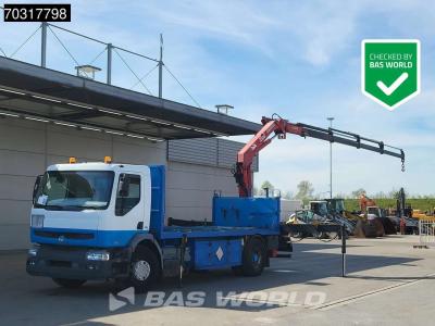 Renault Premium 370 4X2 HMF 1560 K4 Kran Crane Manual ADR Big-Axle Steelsuspension Euro 3 en vente par BAS World B.V.