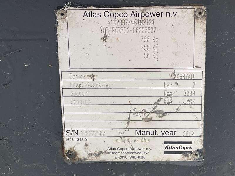Atlas Copco XAS 87 KD Photo 4