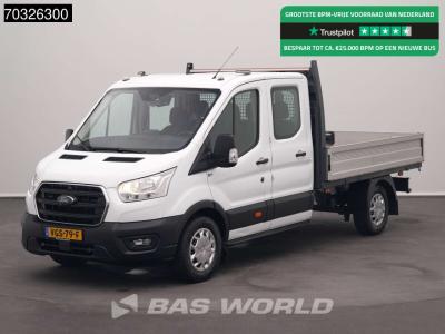 Ford Transit 130pk Dubbel Cabine Open Laadbak Trekhaak Navi Airco Cruise Camera Euro6 DC Doka Prische Pi en vente par BAS World B.V.