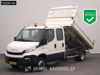 Iveco Daily 35C17 3.0L Kipper Dubbel Cabine Dubbellucht 3,5t Trekhaak Cruise Euro6 Tipper Benne Kieper To en vente par BAS World B.V.