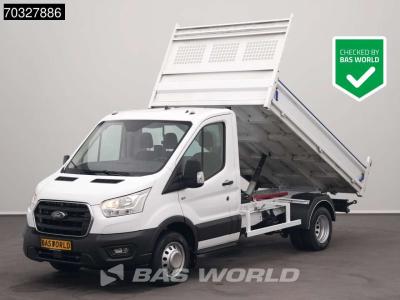 Ford Transit 130pk Kipper Dubbellucht Trekhaak Airco Cruise Euro6 Tipper Benne Kieper A/C Towbar Cruise en vente par BAS World B.V.