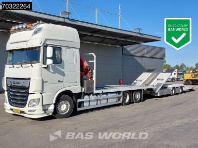 Daf XF 530 XF 6X2 NL-Combi HMF 1120 K-RC Kran Crane Transporter Lift-Axle ACC Euro 6 en vente par BAS World B.V.