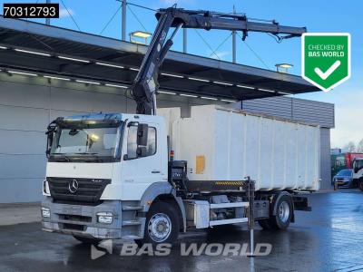 Mercedes-Benz Axor 1829 Axor 4X2 HIAB 166 BS-3000 Kran Crane + Tipping container Euro 5 en vente par BAS World B.V.