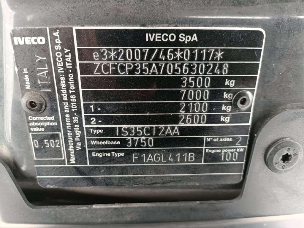 Iveco DAILY  DAILY 35C14 FURGONATO BOX CON SPONDA EURO 6 Photo 16