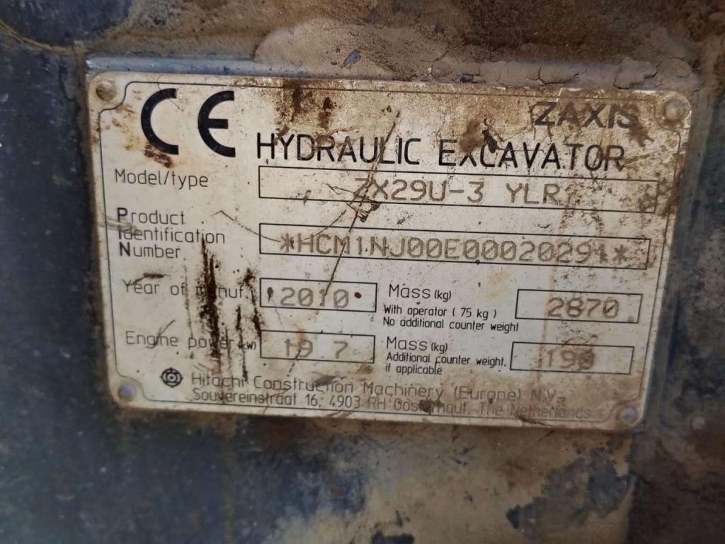 Hitachi ZX 29U-3 YLR Photo 21