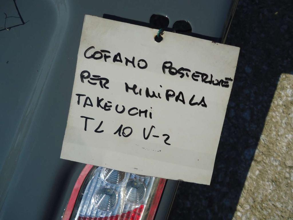 Capot de moteur pour Posteriore per Takeuchi TL10 V-2 Photo 2