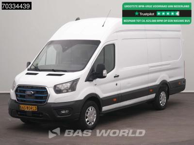 Ford e-Transit 184pk Elektrisch 68kWh 317KM WLTP L4H3 Airco Navi Camera Carplay PDC v+a Airco Cruise con en vente par BAS World B.V.