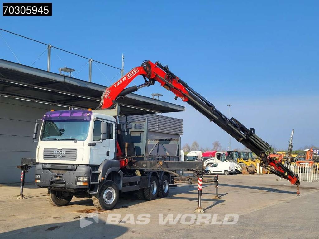 Man TGA 33.350 TGA 6X6 Fassi F600 6+6 Extensions Fly-Jib Manual Full Steel Photo 7
