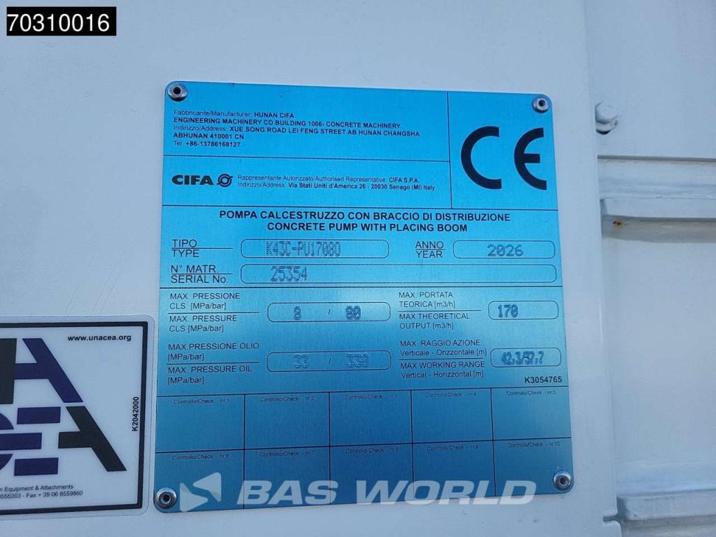 Mercedes-Benz Arocs 3746 Arocs 8X4 NEW! 43 meter CIFA K43C-PU17080 Steelsuspension Big-Axle Euro 6 Photo 18