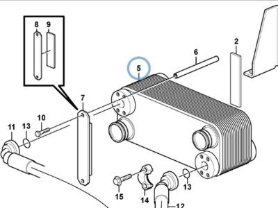 Volvo oil cooler for Volvo L180E, L180F, L220F, L150E, L220E and L150F. en vente par Balavto