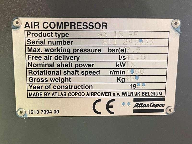 Atlas Copco GA 15 FF Photo 2