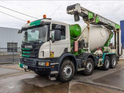 Scania P400 +STETTER 7m3+TAPIS THEAM TS 13 en vente par Braem NV