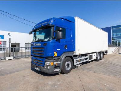 Scania R410 6X2+CHEREAU+CARRIER 1150 U MT-TRI-TEMP+DHOLLANDIA 2.5T. en vente par Braem NV