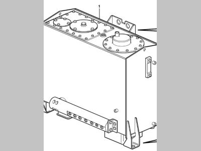 Volvo hydraulic fluid tank for Volvo L180F, L180F HL and L150F en vente par Balavto