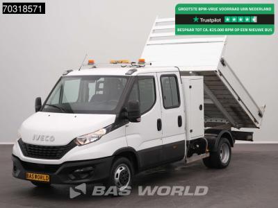 Iveco Daily 35C14 Open Laadbak Dubbel Cabine 3,5t Trekhaak Dubbellucht Airco Cruise Euro6 Pritsche Pickup en vente par BAS World B.V.