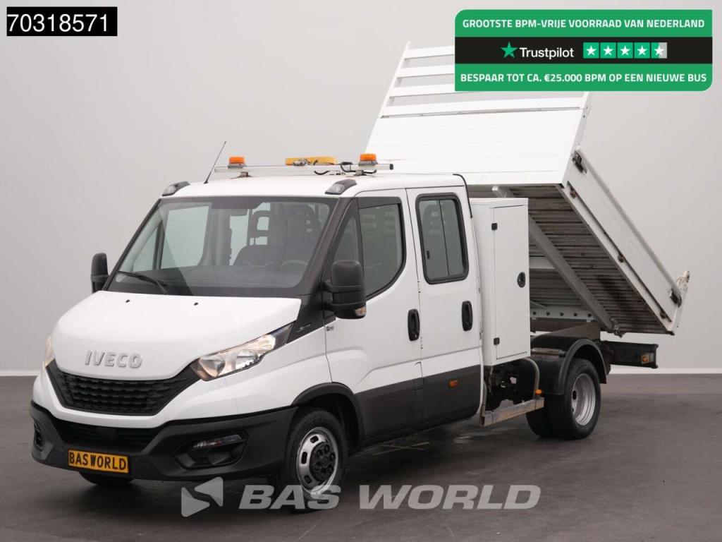 Iveco Daily 35C14 Open Laadbak Dubbel Cabine 3,5t Trekhaak Dubbellucht Airco Cruise Euro6 Pritsche Pickup Photo 1