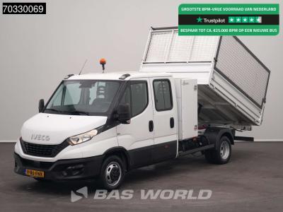 Iveco Daily 35C14 Kipper Dubbel Cabine met Kist Huif Dubbellucht 3,5t Trekhaak Airco Camera Euro6 Tipper en vente par BAS World B.V.