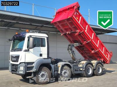 Man TGS 35.440 8X4 13m3 Meiller 2-way tipper Steel suspension Big-Axle Euro 6 en vente par BAS World B.V.