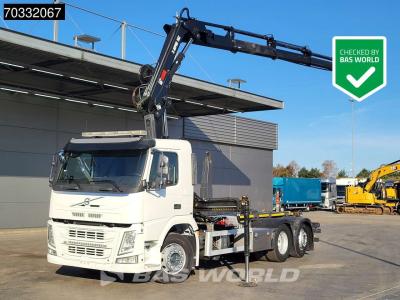 Volvo FM 370 FM 6X2 HIAB 162E-4 Crane Kran 20tons hooklift Lift+steering axle VEB Euro 6 en vente par BAS World B.V.