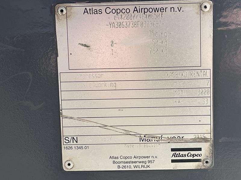 Atlas Copco XAS 87 KD Photo 3