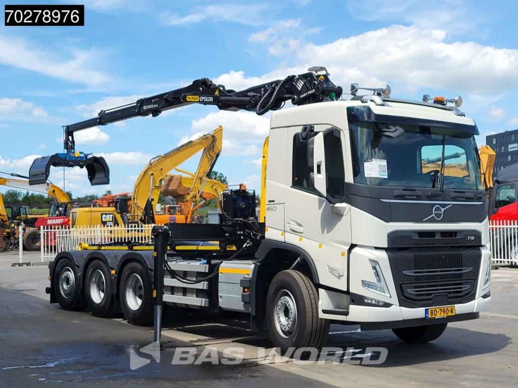 Volvo FM 460 8X4 NEW! Palfinger Q200Z95TR Crane Kran + HT 24 TEC Hooklift ACC LED Photo 3