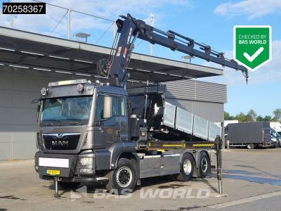Man TGS 26.500 6X2 Prepared NL-Truck NEW APK HIAB X-HIPRO 302 E-6 Crane Kran Fifth wheel en vente par BAS World B.V.