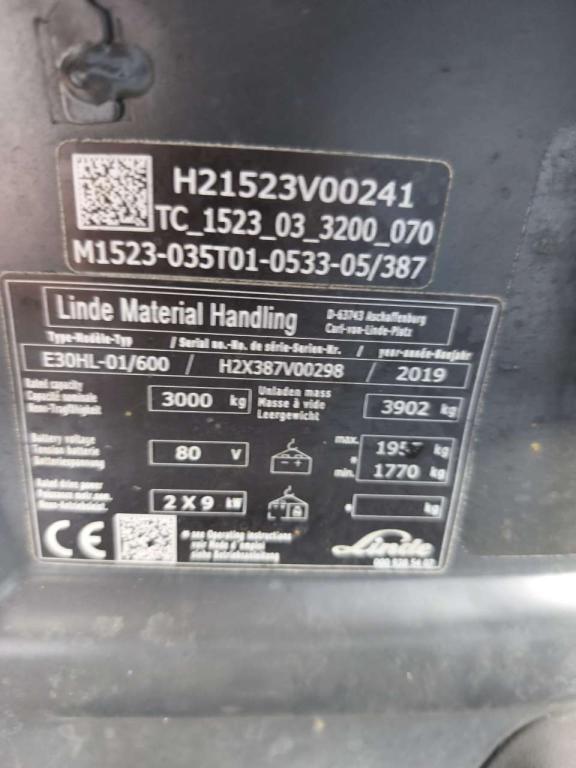 Linde E30HL-01/600 Photo 5
