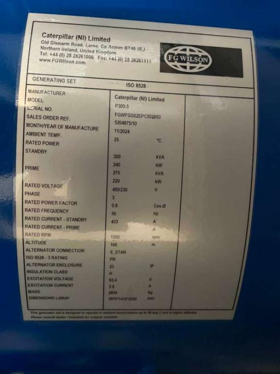 FG Wilson P300-5 - 300 kVA Genset - DPX-16015 Photo 6