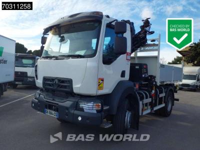 Renault D 280 4X4 HIAB X-HIDUO 118 Kran Crane Tipper Automatic Euro 6 en vente par BAS World B.V.