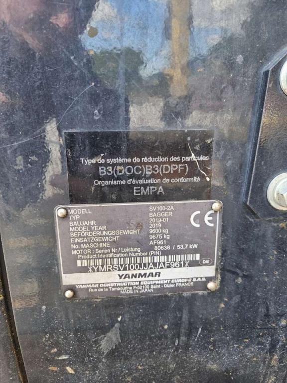 Yanmar SV100-2A Photo 8