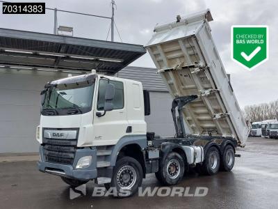 Daf CF 510 8X4 12m3 Meiller 2-way tipper Steel suspension Big-Axle Sleepercab Euro 6 en vente par BAS World B.V.