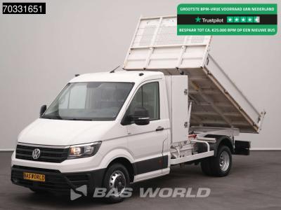 Volkswagen Crafter 177pk Kipper met Kist Dubbellucht 3,5t Trekhaak Airco Cruise Euro6 Tipper Benne Kieper Airc en vente par BAS World B.V.