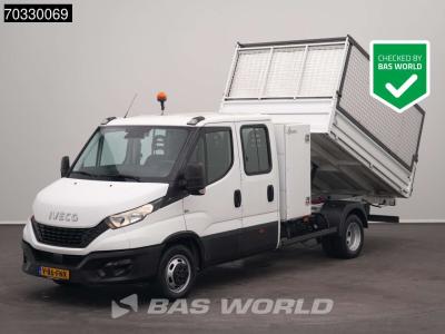 Iveco Daily 35C14 Kipper Dubbel Cabine met Kist Huif Dubbellucht 3,5t Trekhaak Airco Camera Euro6 Tipper en vente par BAS World B.V.