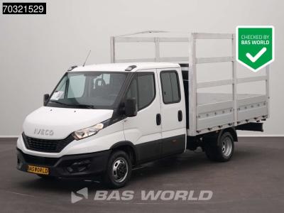 Iveco Daily 35C14 Dubbel Cabine Open Laadbak Huif Dubbellucht Airco 3,5t Trekgewicht Euro6 Prtische Picku en vente par BAS World B.V.