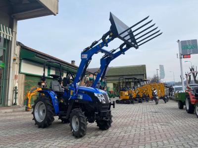 Solis S16 CARICATORE FRONTALE con FORCA LETAME e/o LEGNA SFILABILE en vente par Giordano Srl