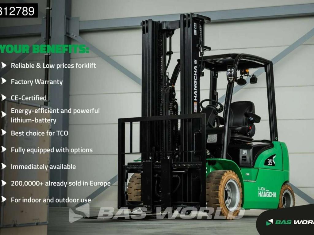 Hangcha CPD35 Li-ion - Triplex - Free lift - Side shift Photo 2