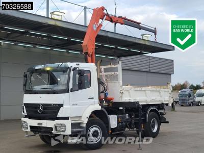 Mercedes-Benz Axor 1828 4X2 HMF 1063K2 Kran Crane Marrel 3-way tipper Steel suspension Euro 4 en vente par BAS World B.V.