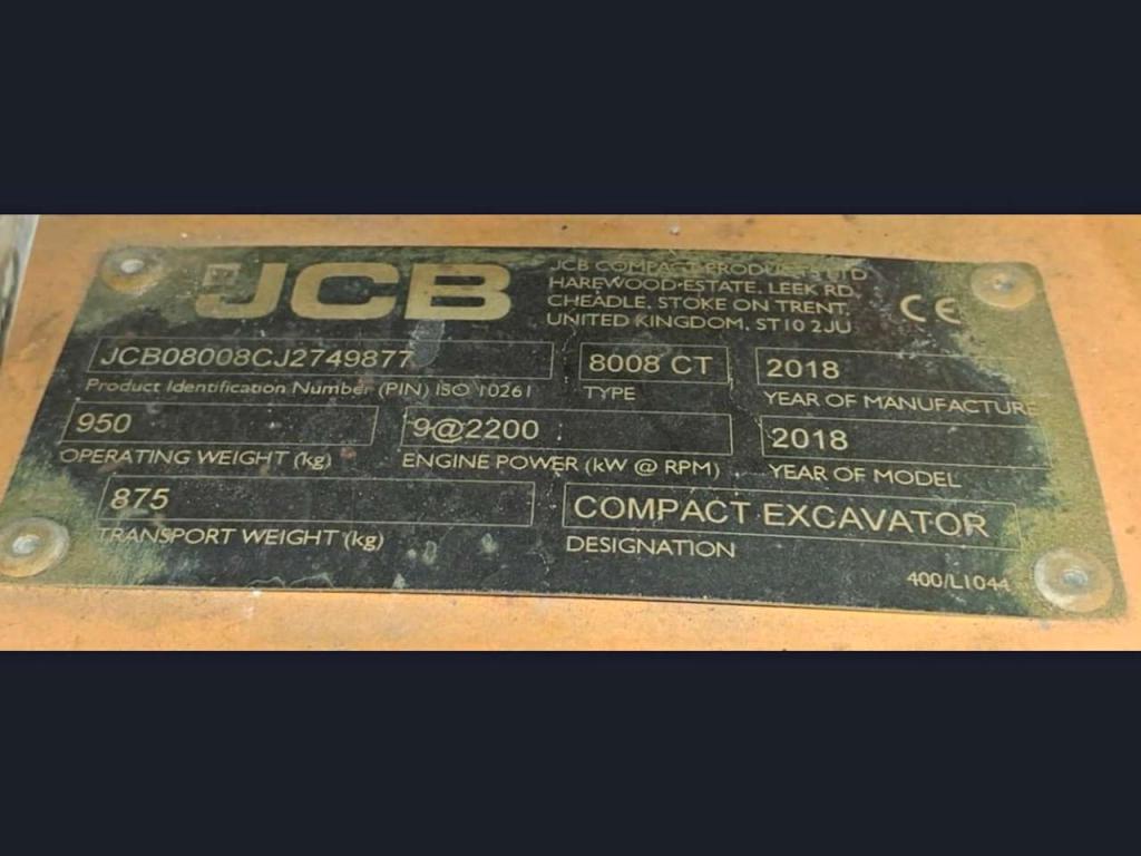 JCB 8008CT Photo 9