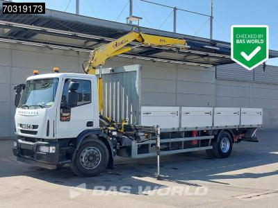 Iveco Eurocargo 180E300 4X2 Hyva V911 3S Crane Kran Telma retarder Ladebordwand Euro 5 en vente par BAS World B.V.